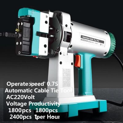 Strumento automatico per fascette stringicavo con velocità di funzionamento 0,7 secondi, tensione AC220 Volt, produttività 1800 pezzi - 2400 pezzi all'ora, soluzione per la gestione dei cavi