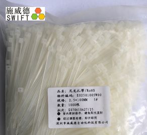 Legami di cavo di nylon PA66, fascette ferma-cavo naturali UL94V - 2 lunghezza di infiammabilità 100mm